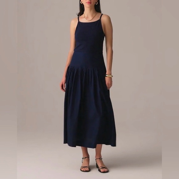 J. Crew Navy Pintuck mixy dress - Picture 5 of 5
